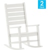 image:imageFlash Furniture Manchester Commercial Grade Outdoor Rocking Chair AllWeather HDPE IndoorOutdoor Rocker BlueWhite