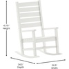 image:imageFlash Furniture Manchester Commercial Grade Outdoor Rocking Chair AllWeather HDPE IndoorOutdoor Rocker BlueWhite