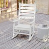 image:imageFlash Furniture Manchester Commercial Grade Outdoor Rocking Chair AllWeather HDPE IndoorOutdoor Rocker BlueWhite