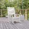 image:imageFlash Furniture Manchester Commercial Grade Outdoor Rocking Chair AllWeather HDPE IndoorOutdoor Rocker BlueWhite
