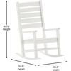 image:imageFlash Furniture Manchester Commercial Grade Outdoor Rocking Chair AllWeather HDPE IndoorOutdoor Rocker BlueWhite