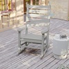 image:imageFlash Furniture Manchester Commercial Grade Outdoor Rocking Chair AllWeather HDPE IndoorOutdoor Rocker BlueWhite