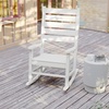 image:imageFlash Furniture Manchester Commercial Grade Outdoor Rocking Chair AllWeather HDPE IndoorOutdoor Rocker BlueWhite