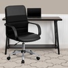 image:imageFlash Furniture Manor MidBack Swivel LeatherSoft Desk Chair with Headrest and Padded Arms Adjustable Height Padded Ergonomic Office Chair BlackBlack