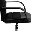 image:imageFlash Furniture Manor MidBack Swivel LeatherSoft Desk Chair with Headrest and Padded Arms Adjustable Height Padded Ergonomic Office Chair BlackBlack