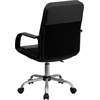 image:imageFlash Furniture Manor MidBack Swivel LeatherSoft Desk Chair with Headrest and Padded Arms Adjustable Height Padded Ergonomic Office Chair BlackBlack