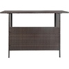 image:imageFlash Furniture Marco IndoorOutdoor Patio Bar Counter Table AllWeather Wicker Rattan Pattern 2 Shelves GrayBrown