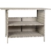 image:imageFlash Furniture Marco IndoorOutdoor Patio Bar Counter Table AllWeather Wicker Rattan Pattern 2 Shelves GrayGrey