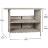 image:imageFlash Furniture Marco IndoorOutdoor Patio Bar Counter Table AllWeather Wicker Rattan Pattern 2 Shelves GrayGrey