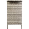 image:imageFlash Furniture Marco IndoorOutdoor Patio Bar Counter Table AllWeather Wicker Rattan Pattern 2 Shelves GrayGrey