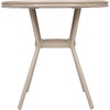 image:imageFlash Furniture Marseille IndoorOutdoor Commercial Bistro Table  Tempered Glass Top  Textilene Fabric  Natural Bamboo Print Aluminum Frame  315  BlackBlack  White TextileneLight Natural Frame