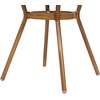 image:imageFlash Furniture Marseille IndoorOutdoor Commercial Bistro Table  Tempered Glass Top  Textilene Fabric  Natural Bamboo Print Aluminum Frame  315  BlackBlack TextileneNatural Frame