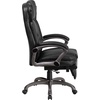 image:imageFlash Furniture Martin High Back Black LeatherSoft Executive Reclining Ergonomic Swivel Office Chair with Outer Lumbar Cushion and Arms