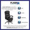 image:imageFlash Furniture Martin High Back Black LeatherSoft Executive Reclining Ergonomic Swivel Office Chair with Outer Lumbar Cushion and Arms