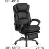image:imageFlash Furniture Martin High Back Black LeatherSoft Executive Reclining Ergonomic Swivel Office Chair with Outer Lumbar Cushion and Arms