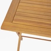 image:imageFlash Furniture Martindale Solid Acacia Wood Folding Patio Table  Natural Finish Slatted Top and X Shaped Frame  24 Square  Portable  For Porch Patio or Sunroom