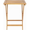 image:imageFlash Furniture Martindale Solid Acacia Wood Folding Patio Table  Natural Finish Slatted Top and X Shaped Frame  24 Square  Portable  For Porch Patio or Sunroom
