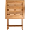 image:imageFlash Furniture Martindale Solid Acacia Wood Folding Patio Table  Natural Finish Slatted Top and X Shaped Frame  24 Square  Portable  For Porch Patio or Sunroom