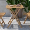 image:imageFlash Furniture Martindale Solid Acacia Wood Folding Patio Table  Natural Finish Slatted Top and X Shaped Frame  24 Square  Portable  For Porch Patio or Sunroom