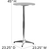 image:imageFlash Furniture Mellie 2325 Round Aluminum IndoorOutdoor Bar Height Table with FlipUp Table  Set of 4