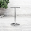 image:imageFlash Furniture Mellie 2325 Round Aluminum IndoorOutdoor Bar Height Table with FlipUp Table  Set of 4