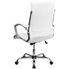 image:imageFlash Furniture Merideth High Back Designer Quilted White LeatherSoft Executive Swivel Office Chair with Chrome Base and ArmsWhite