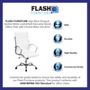 image:imageFlash Furniture Merideth High Back Designer Quilted White LeatherSoft Executive Swivel Office Chair with Chrome Base and ArmsWhite