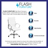 image:imageFlash Furniture Merideth High Back Designer Quilted White LeatherSoft Executive Swivel Office Chair with Chrome Base and ArmsWhite
