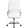 image:imageFlash Furniture Merideth High Back Designer Quilted White LeatherSoft Executive Swivel Office Chair with Chrome Base and ArmsWhite