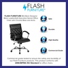 image:imageFlash Furniture Merideth MidBack Designer Black LeatherSoft Executive Swivel Office Chair with Chrome Base and Arms