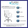 image:imageFlash Furniture Merideth MidBack Designer White LeatherSoft Executive Swivel Office Chair with Chrome Base and Arms