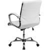 image:imageFlash Furniture Merideth MidBack Designer White LeatherSoft Executive Swivel Office Chair with Chrome Base and Arms