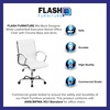 image:imageFlash Furniture Merideth MidBack Designer White LeatherSoft Executive Swivel Office Chair with Chrome Base and Arms