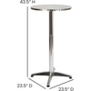 image:imageFlash Furniture Metal Bar Table  Aluminum Patio Table  Mellie 235H Round Bar Height Table  IndoorOutdoor  BlackAluminum