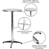 image:imageFlash Furniture Metal Bar Table  Aluminum Patio Table  Mellie 235H Round Bar Height Table  IndoorOutdoor  BlackAluminum