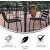 image:imageFlash Furniture Metal Bar Table  Aluminum Patio Table  Mellie 235H Round Bar Height Table  IndoorOutdoor  BlackBlack