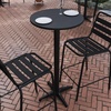 image:imageFlash Furniture Metal Bar Table  Aluminum Patio Table  Mellie 235H Round Bar Height Table  IndoorOutdoor  BlackBlack