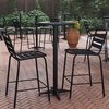 image:imageFlash Furniture Metal Bar Table  Aluminum Patio Table  Mellie 235H Round Bar Height Table  IndoorOutdoor  BlackBlack