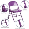 image:imageFlash Furniture Metal Folding Chairs Impulsive Purple Pack of 22 Pack