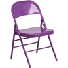 image:imageFlash Furniture Metal Folding Chairs Impulsive Purple Pack of 22 Pack
