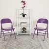 image:imageFlash Furniture Metal Folding Chairs Impulsive Purple Pack of 22 Pack