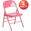 image:imageFlash Furniture Metal Folding Chairs Impulsive Purple Pack of 22 Pack