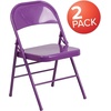 image:imageFlash Furniture Metal Folding Chairs Impulsive Purple Pack of 22 Pack