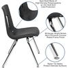 image:imageFlash Furniture Mickey Advantage Black Student Stack School Chair  12inchBlack