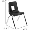 image:imageFlash Furniture Mickey Advantage Black Student Stack School Chair  12inchBlack