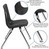 image:imageFlash Furniture Mickey Advantage Black Student Stack School Chair  12inchBlack