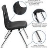 image:imageFlash Furniture Mickey Advantage Black Student Stack School Chair  12inchBlack