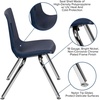 image:imageFlash Furniture Mickey Advantage Black Student Stack School Chair  12inchNavy