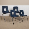 image:imageFlash Furniture Mickey Advantage Black Student Stack School Chair  12inchNavy
