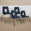 image:imageFlash Furniture Mickey Advantage Black Student Stack School Chair  12inchNavy